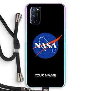 CaseCompany NASA: Oppo A92 Transparant Hoesje met koord