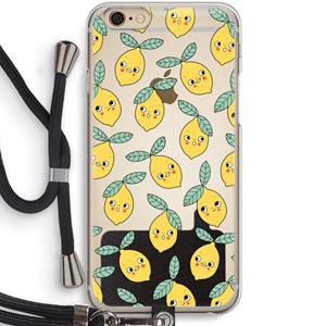 CaseCompany Citroenen: iPhone 6 / 6S Transparant Hoesje met koord