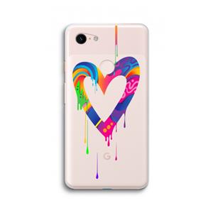 CaseCompany Melts My Heart: Google Pixel 3 XL Transparant Hoesje