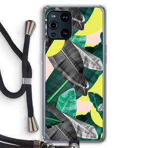 CaseCompany Fantasie jungle: Oppo Find X3 Transparant Hoesje met koord