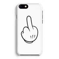 CaseCompany Middle finger white: Volledig Geprint iPhone 7 Hoesje
