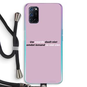 CaseCompany uw waarde daalt niet: Oppo A92 Transparant Hoesje met koord