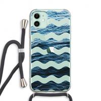 CaseCompany Oceaan: iPhone 11 Transparant Hoesje met koord