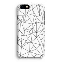 CaseCompany Geometrische lijnen zwart: Volledig Geprint iPhone 7 Hoesje