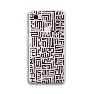 CaseCompany Moroccan Print: Google Pixel 3 XL Transparant Hoesje