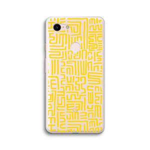 CaseCompany Majorelle Blue Print: Google Pixel 3 XL Transparant Hoesje
