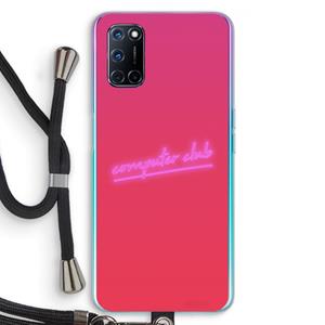 CaseCompany Vice Glow: Oppo A92 Transparant Hoesje met koord
