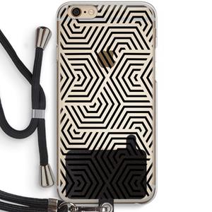 CaseCompany Magic pattern: iPhone 6 / 6S Transparant Hoesje met koord