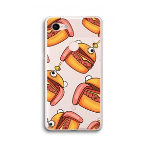 CaseCompany Hamburger: Google Pixel 3 XL Transparant Hoesje