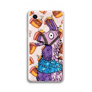 CaseCompany Loot Burger: Google Pixel 3 XL Transparant Hoesje