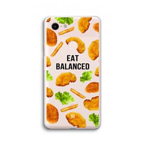 CaseCompany Eat Balanced: Google Pixel 3 XL Transparant Hoesje