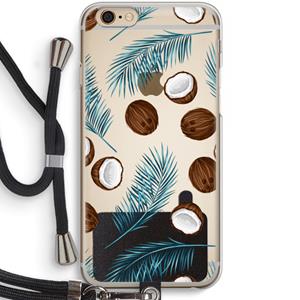 CaseCompany Kokosnoot roze: iPhone 6 / 6S Transparant Hoesje met koord