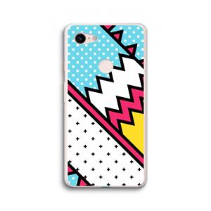 CaseCompany Pop Art #2: Google Pixel 3 XL Transparant Hoesje