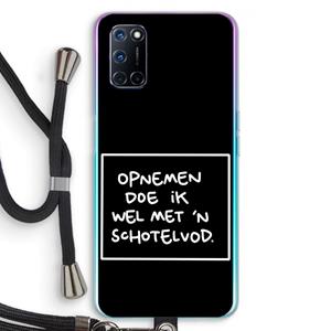 CaseCompany Schotelvod: Oppo A92 Transparant Hoesje met koord