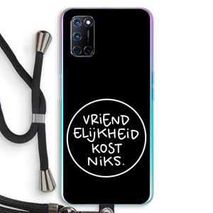 CaseCompany Vriendelijkheid: Oppo A92 Transparant Hoesje met koord