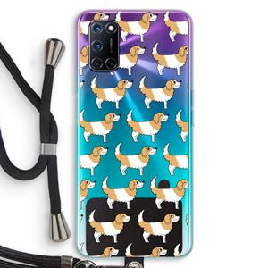 CaseCompany Doggy: Oppo A92 Transparant Hoesje met koord
