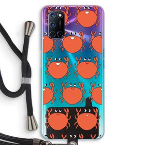 CaseCompany Krab: Oppo A92 Transparant Hoesje met koord