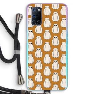 CaseCompany Uilen: Oppo A92 Transparant Hoesje met koord