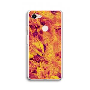 CaseCompany Eternal Fire: Google Pixel 3 XL Transparant Hoesje