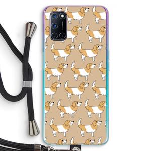 CaseCompany Doggy: Oppo A92 Transparant Hoesje met koord