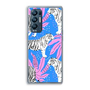 CaseCompany Tijger: Oppo Find X3 Neo Transparant Hoesje