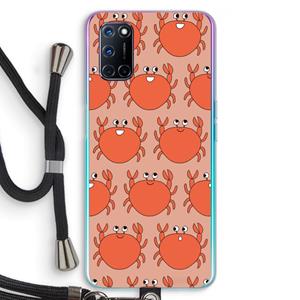 CaseCompany Krab: Oppo A92 Transparant Hoesje met koord