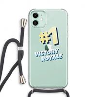 CaseCompany Victory Royale: iPhone 11 Transparant Hoesje met koord
