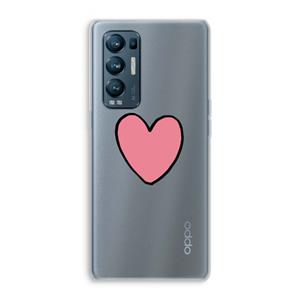 CaseCompany Hartje: Oppo Find X3 Neo Transparant Hoesje