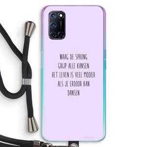 CaseCompany Sprong: Oppo A92 Transparant Hoesje met koord