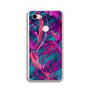 CaseCompany Pink Clouds: Google Pixel 3 XL Transparant Hoesje