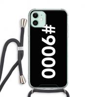 CaseCompany 9000: iPhone 11 Transparant Hoesje met koord