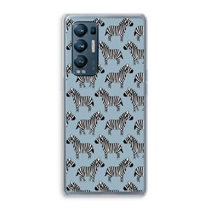 CaseCompany Zebra: Oppo Find X3 Neo Transparant Hoesje