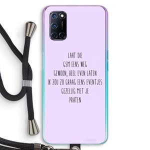 CaseCompany GSM: Oppo A92 Transparant Hoesje met koord