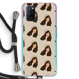 CaseCompany Bonjour mon amour: Oppo A92 Transparant Hoesje met koord