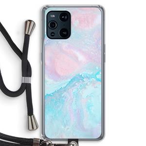 CaseCompany Fantasie pastel: Oppo Find X3 Transparant Hoesje met koord