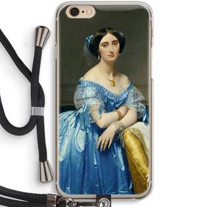 CaseCompany Eleonore: iPhone 6 / 6S Transparant Hoesje met koord