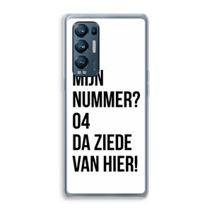 CaseCompany Da ziede van hier: Oppo Find X3 Neo Transparant Hoesje