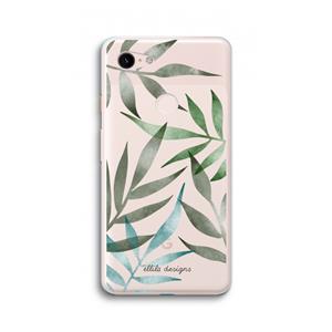 CaseCompany Tropical watercolor leaves: Google Pixel 3 XL Transparant Hoesje