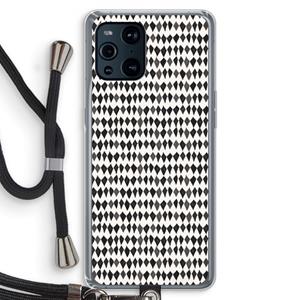 CaseCompany Crazy shapes: Oppo Find X3 Transparant Hoesje met koord