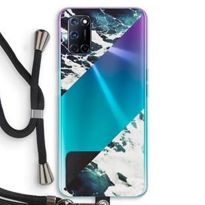 CaseCompany Golven: Oppo A92 Transparant Hoesje met koord
