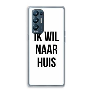 CaseCompany Ik wil naar huis: Oppo Find X3 Neo Transparant Hoesje