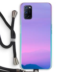 CaseCompany Sunset pastel: Oppo A92 Transparant Hoesje met koord