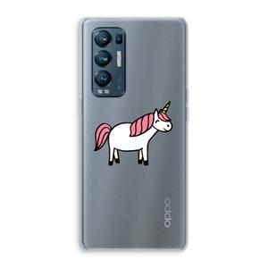 CaseCompany Eenhoorn: Oppo Find X3 Neo Transparant Hoesje