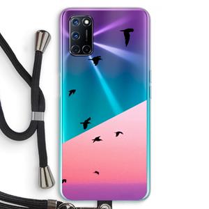 CaseCompany Fly away: Oppo A92 Transparant Hoesje met koord
