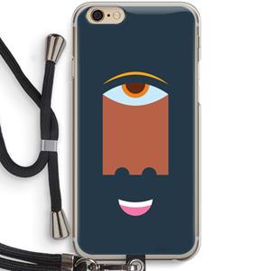 CaseCompany Mono M: iPhone 6 / 6S Transparant Hoesje met koord