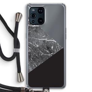 CaseCompany Combinatie marmer: Oppo Find X3 Transparant Hoesje met koord