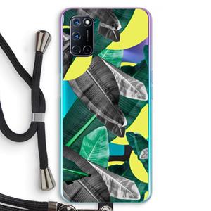 CaseCompany Fantasie jungle: Oppo A92 Transparant Hoesje met koord