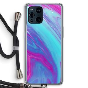 CaseCompany Zweverige regenboog: Oppo Find X3 Transparant Hoesje met koord