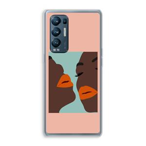 CaseCompany Orange lips: Oppo Find X3 Neo Transparant Hoesje