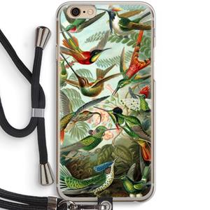 CaseCompany Haeckel Trochilidae: iPhone 6 / 6S Transparant Hoesje met koord
